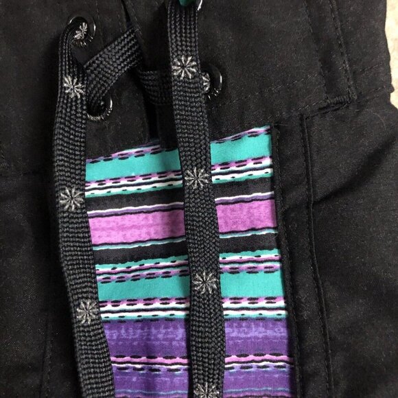 Athleta Boardshorts Swim Striped Stretchy Beach Walking Pocket Size 6 Athletic - Picture 3 of 12